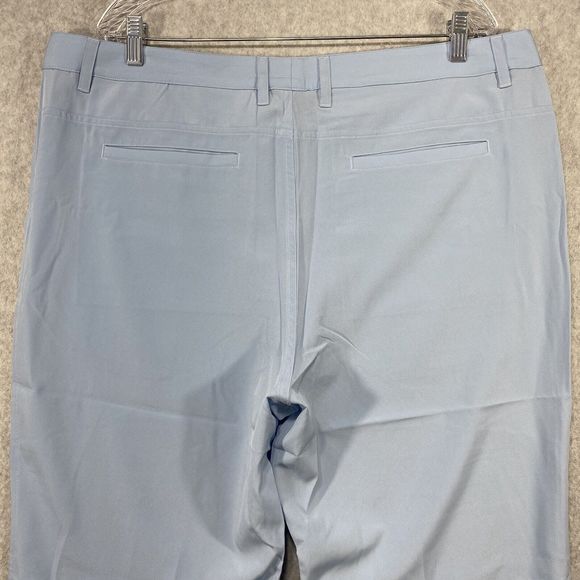 Short Par 4 Pants Mens 38x32 (41x32) Preppy Performance Golf Stretch Blue‎ Chino - Picture 12 of 15